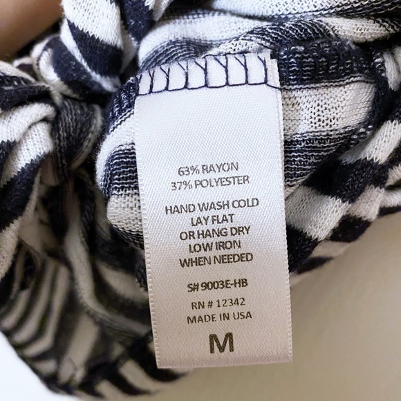 COIN 1804 LOS ANGELES  black and white striped shirt size M - Picture 6 of 6